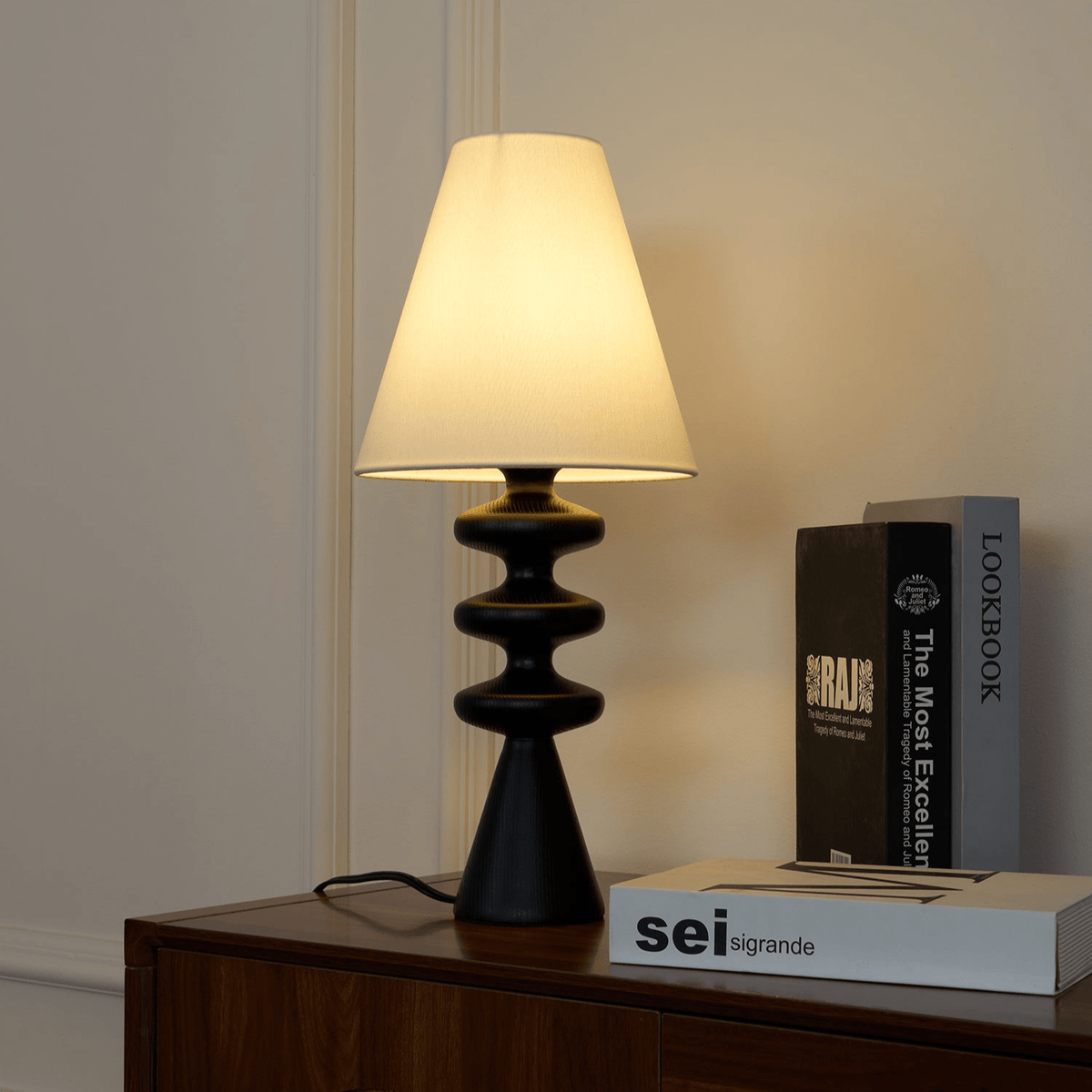 Zelms lampă de masă modernă din lemn
