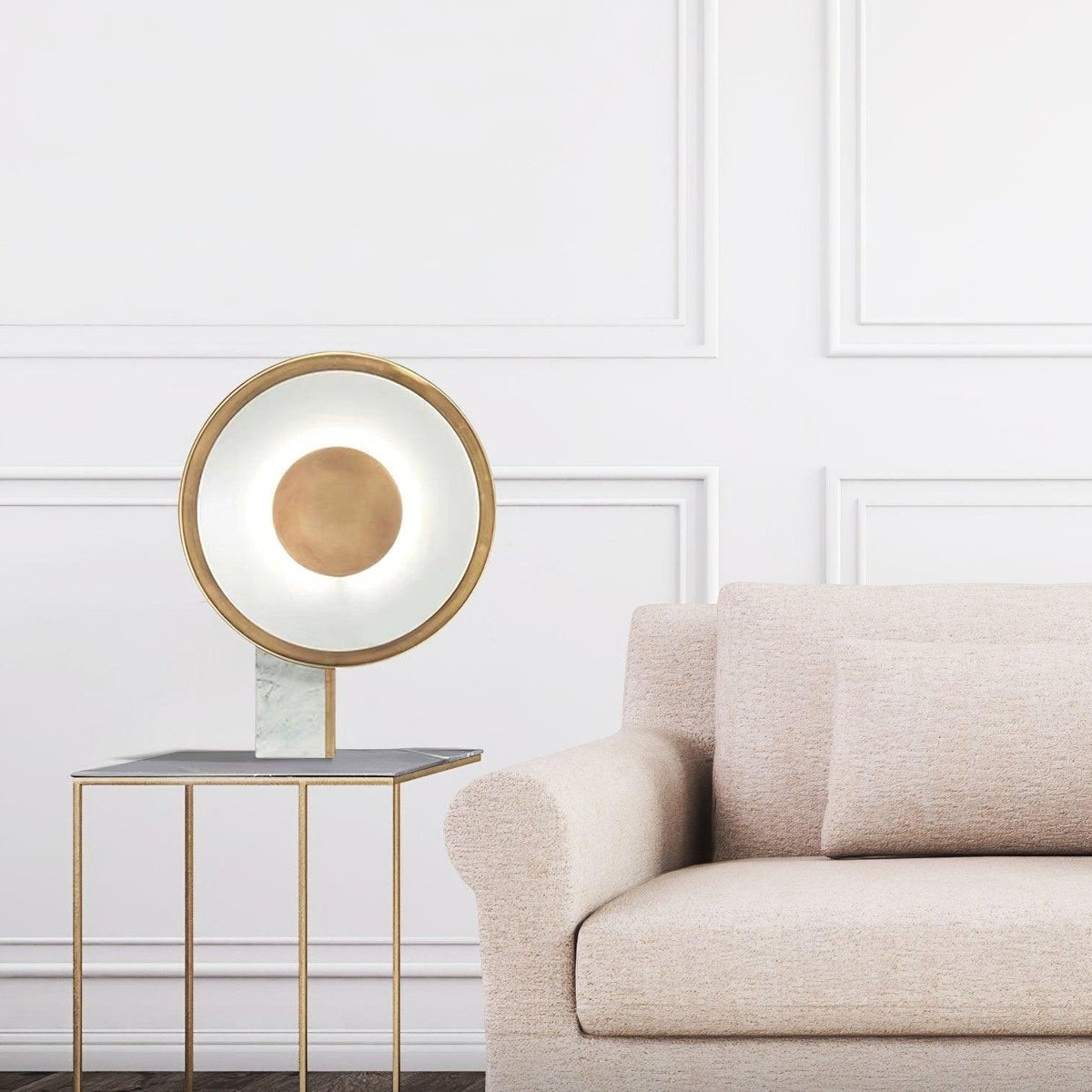 Tessain lampă de masă minimalistă din marmură