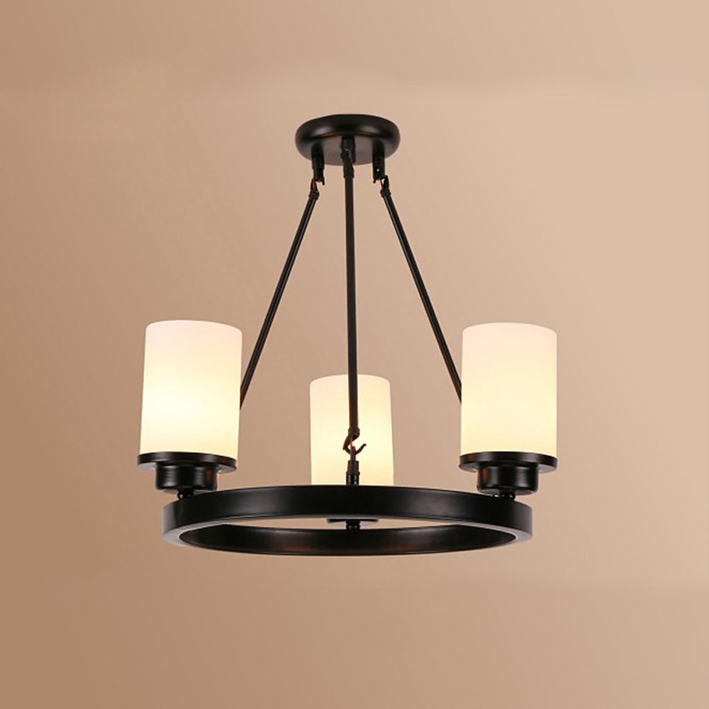 Silva candelabru Retro din metal negru și sticlă pentru living