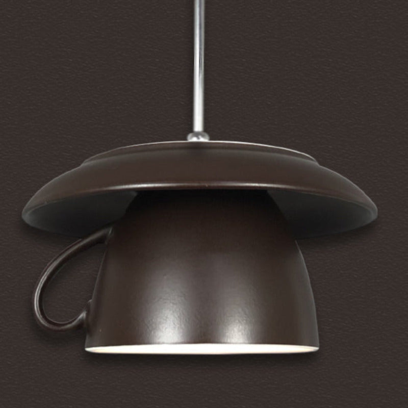 Valentina Pop Art Cup Ceramic LED lampă suspendată pentru living / Studiu / dormitor
