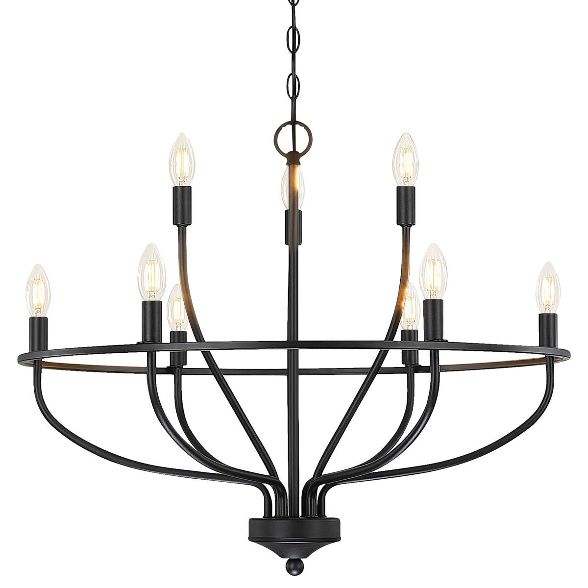 Silva industrial metal Candle candelabru negru/Champagne living/dormitor