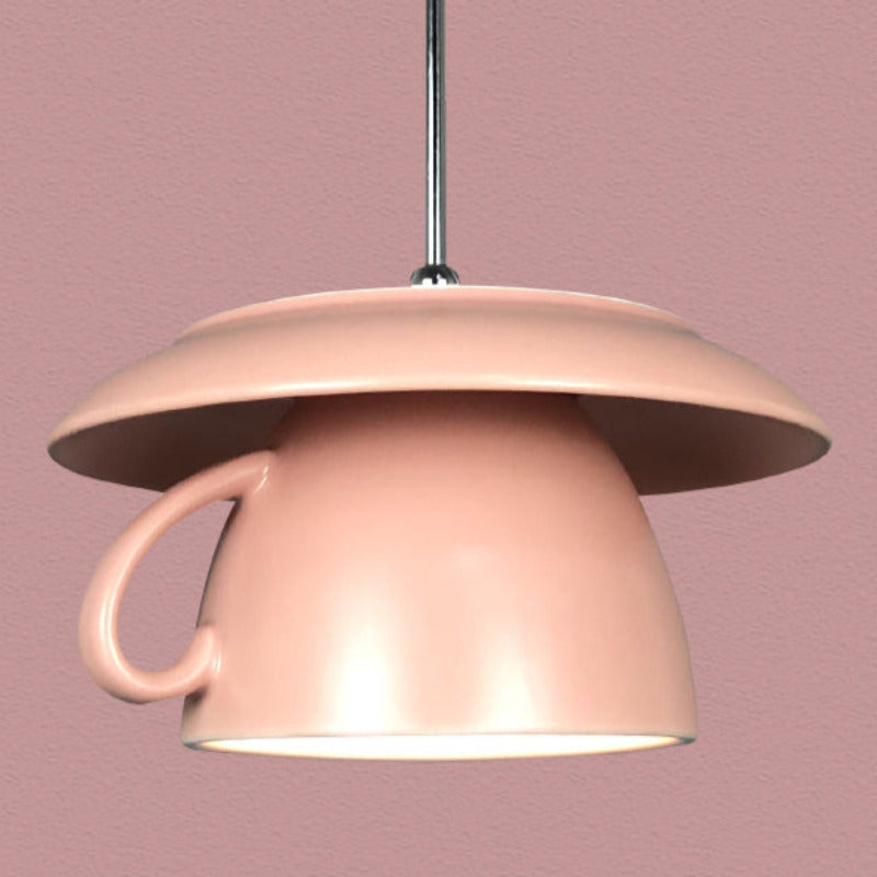 Valentina Pop Art Cup Ceramic LED lampă suspendată pentru living / Studiu / dormitor