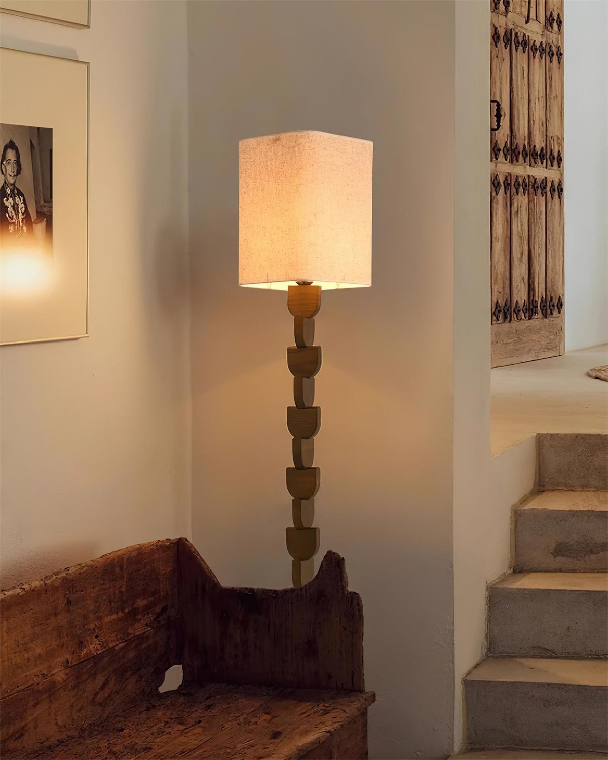 Rinoreria lampadar din lemn