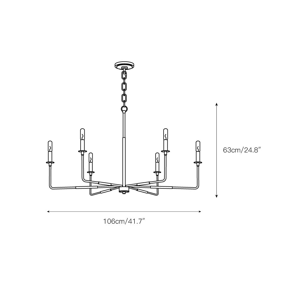 Blikuvyi candelabru din metal, modern, industrial, minimalist
