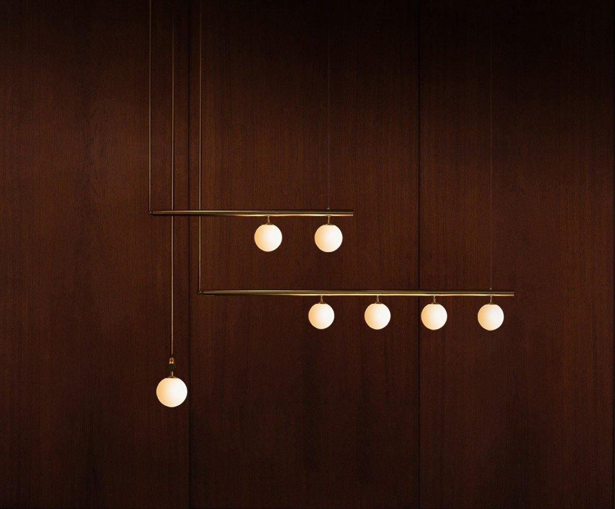 Estix lampă suspendată liniară din alamă minimalistă