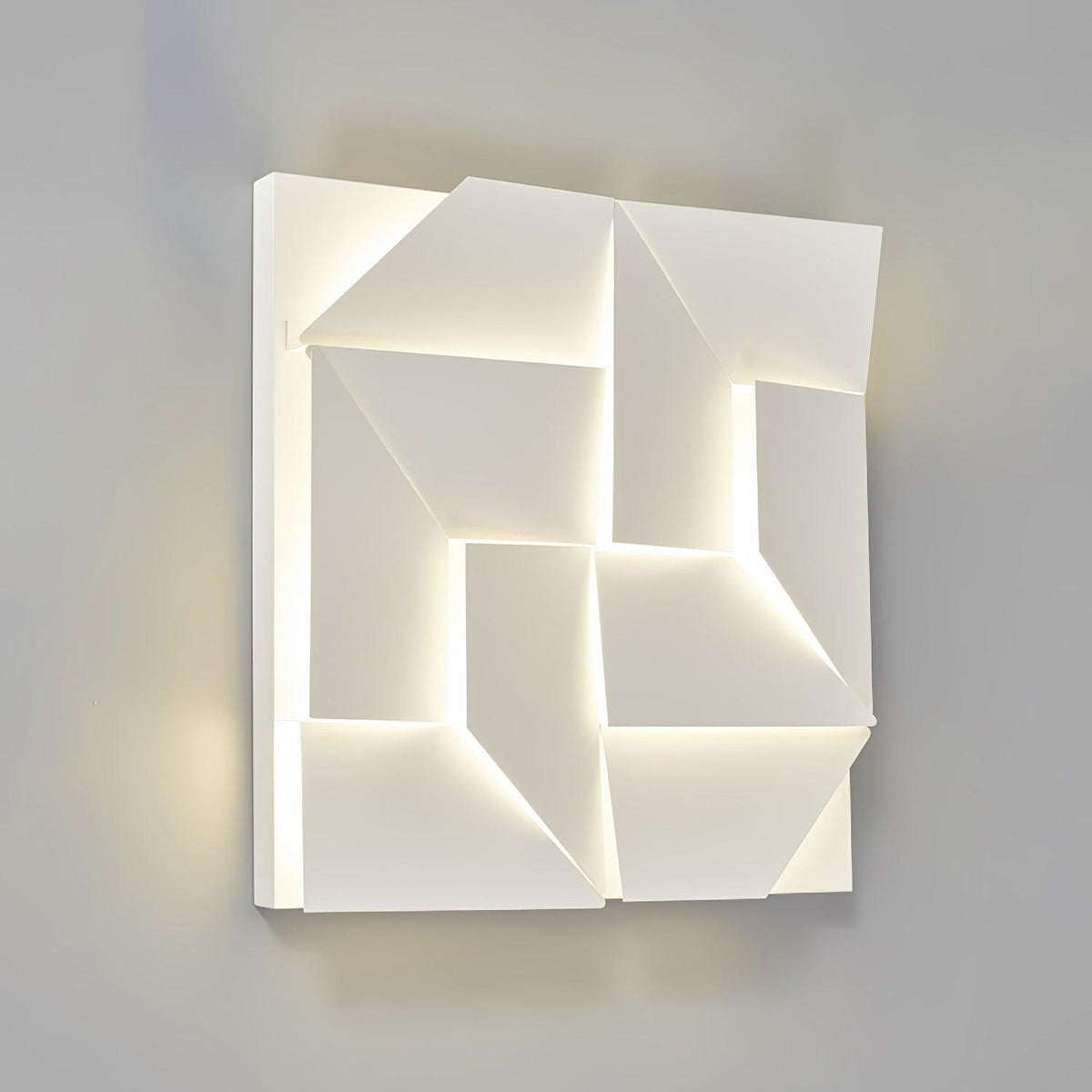 Aplică de perete 3D Geometric Panels stratificat Light Art Reglare prin telecomandă modern
