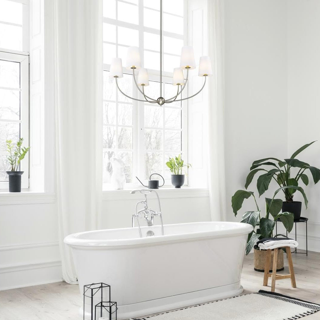 Mirearia candelabru cu abajur textil