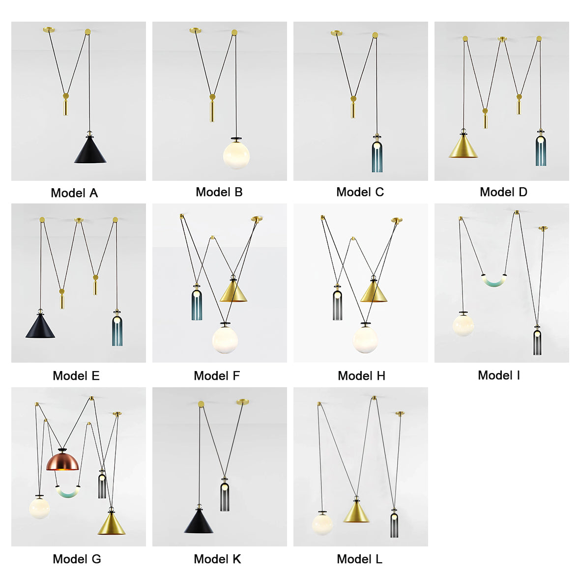 Noro Multi-formă lampă suspendată reglabilă