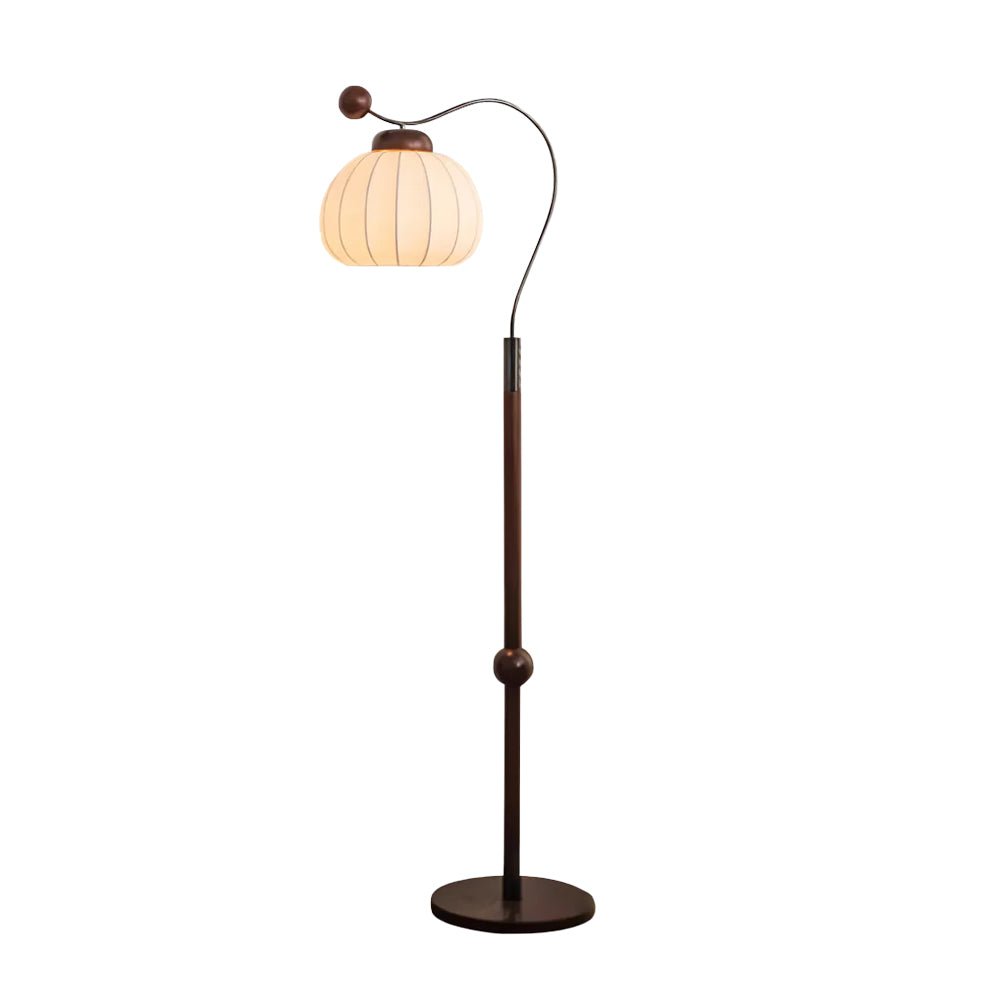 Devenor lampadar din mătase și lemn