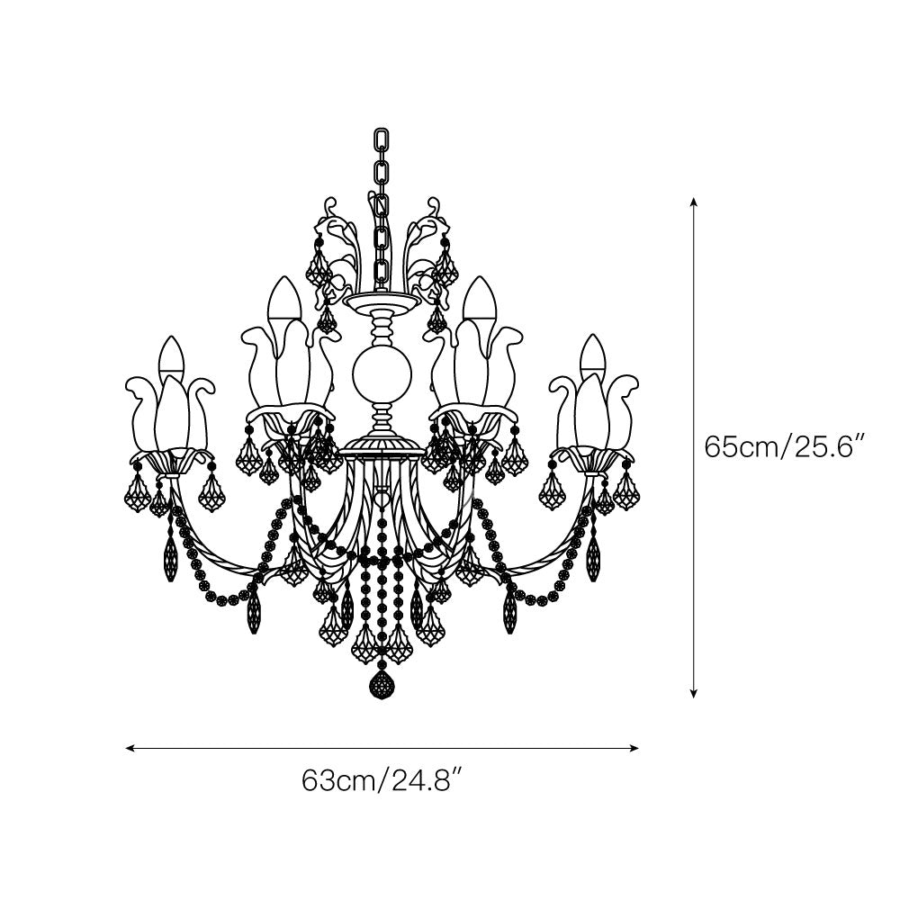 Selelian candelabru din cristal