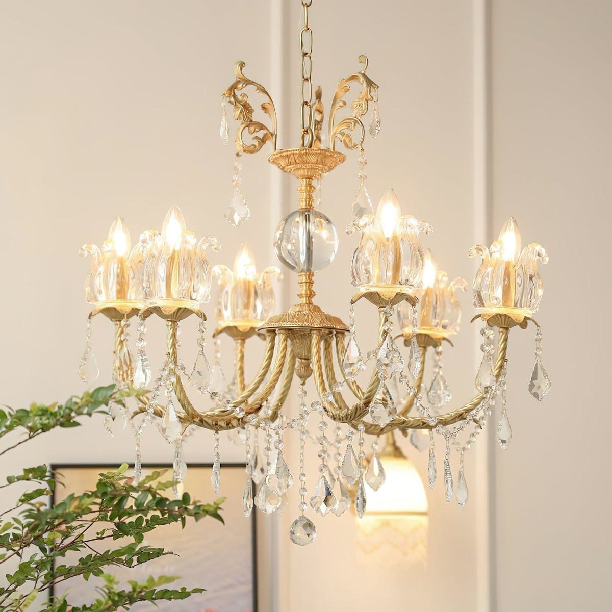 Selelian candelabru din cristal