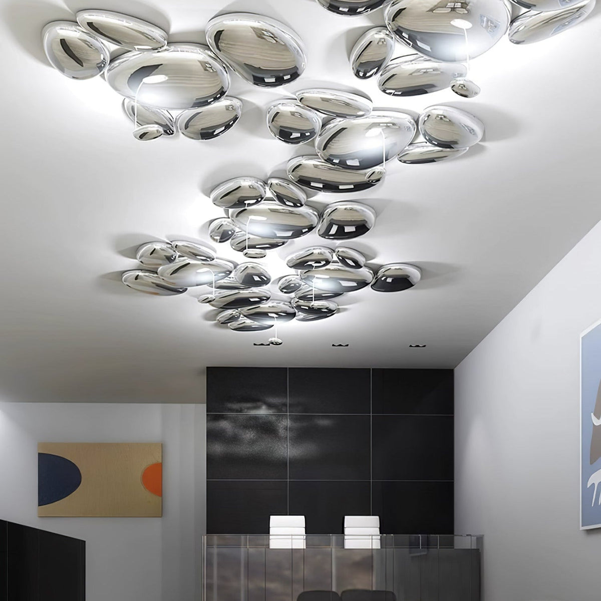 Lava plafonieră contemporană Smoke Gray fumurie