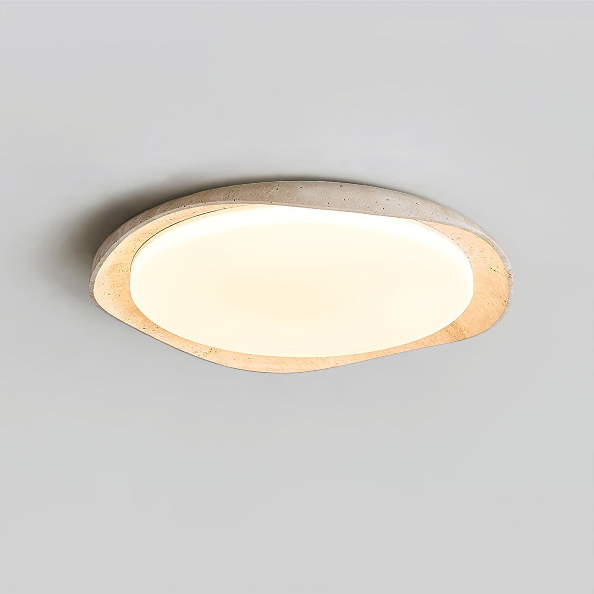 Adoros Rimmed-Circle plafonieră din travertin