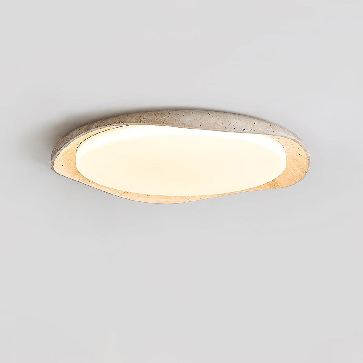 Adoros Rimmed-Circle plafonieră din travertin