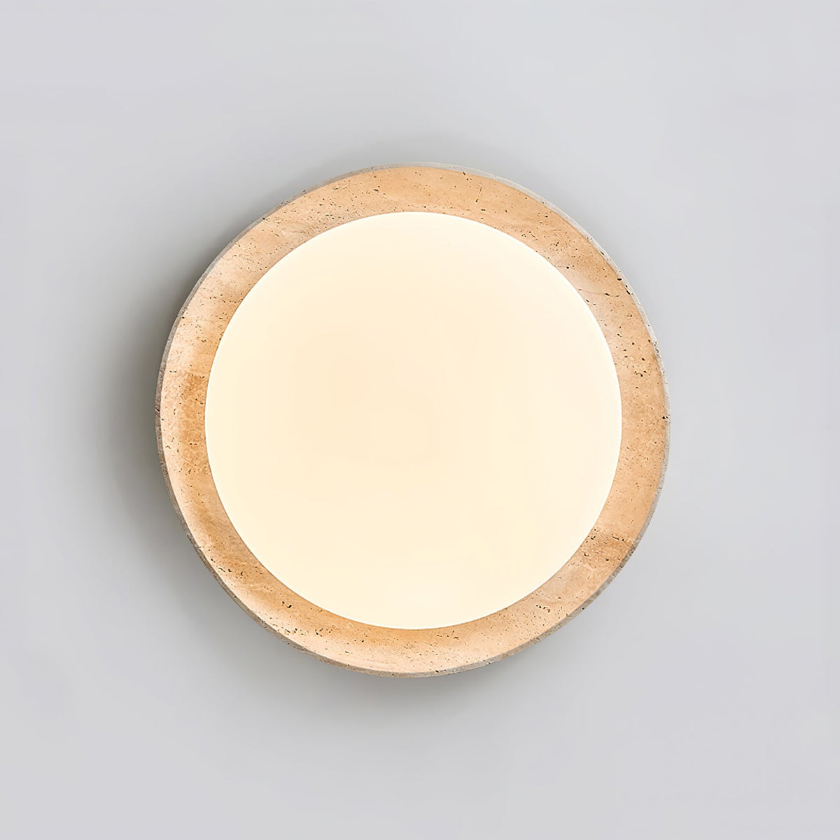 Adoros Rimmed-Circle plafonieră din travertin