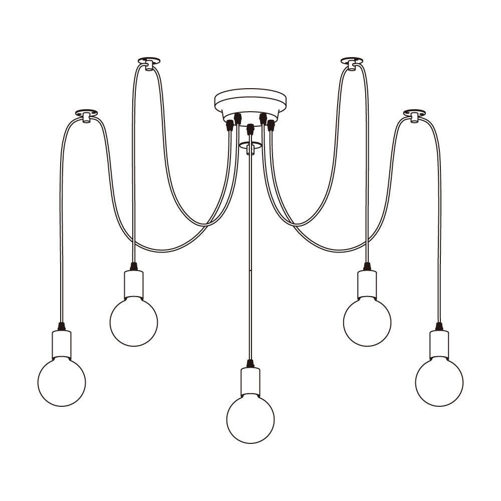 Soruora candelabru Spider Cablu Reglabil industrial