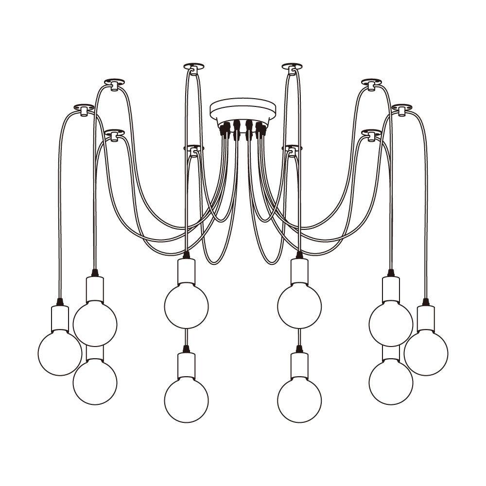 Soruora candelabru Spider Cablu Reglabil industrial