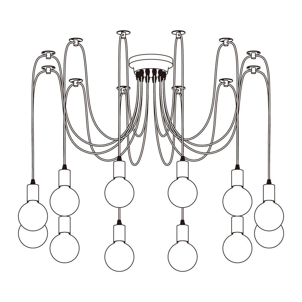 Soruora candelabru Spider Cablu Reglabil industrial