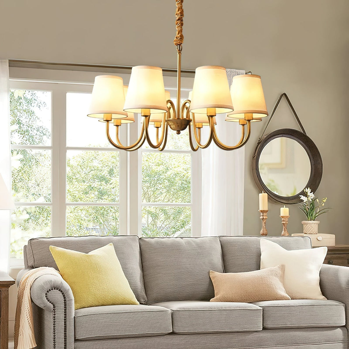 Dalen tradițional Stacey material textil candelabru