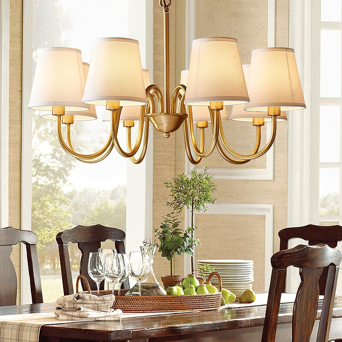 Dalen tradițional Stacey material textil candelabru