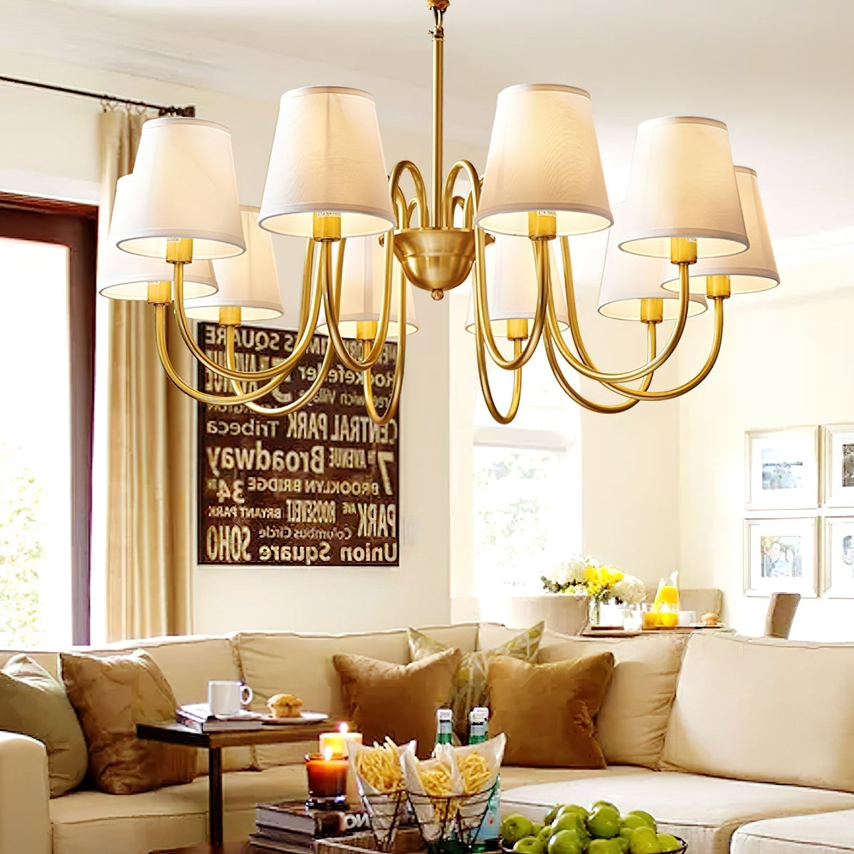 Dalen tradițional Stacey material textil candelabru