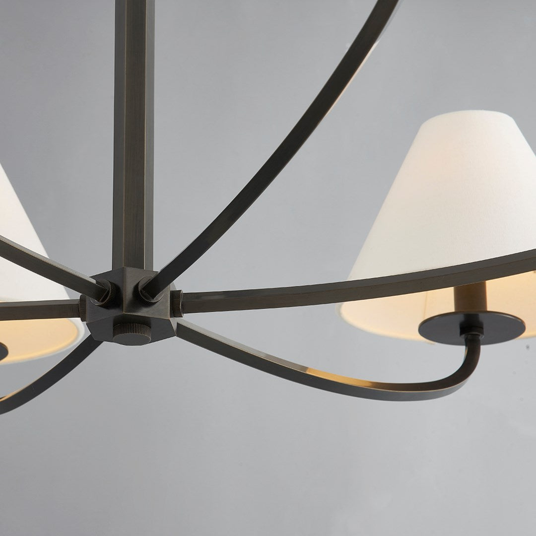 Linenena candelabru cu abajur textil