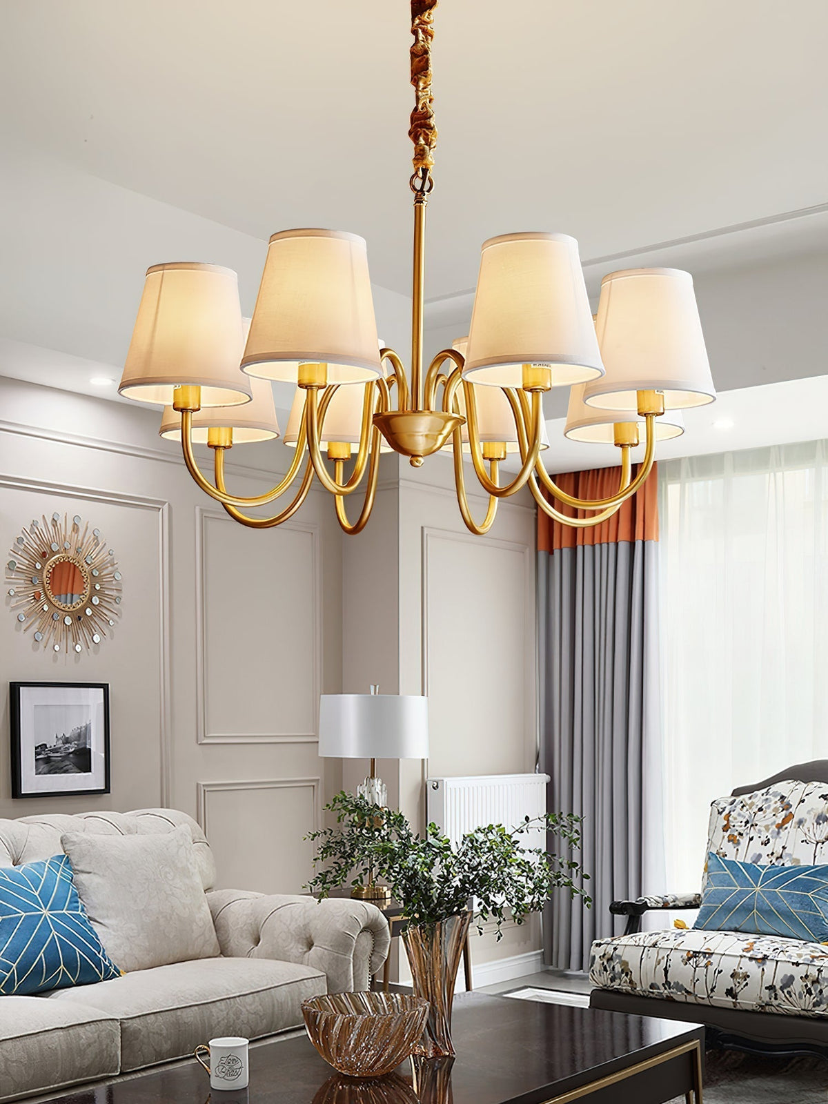 Dalen tradițional Stacey material textil candelabru