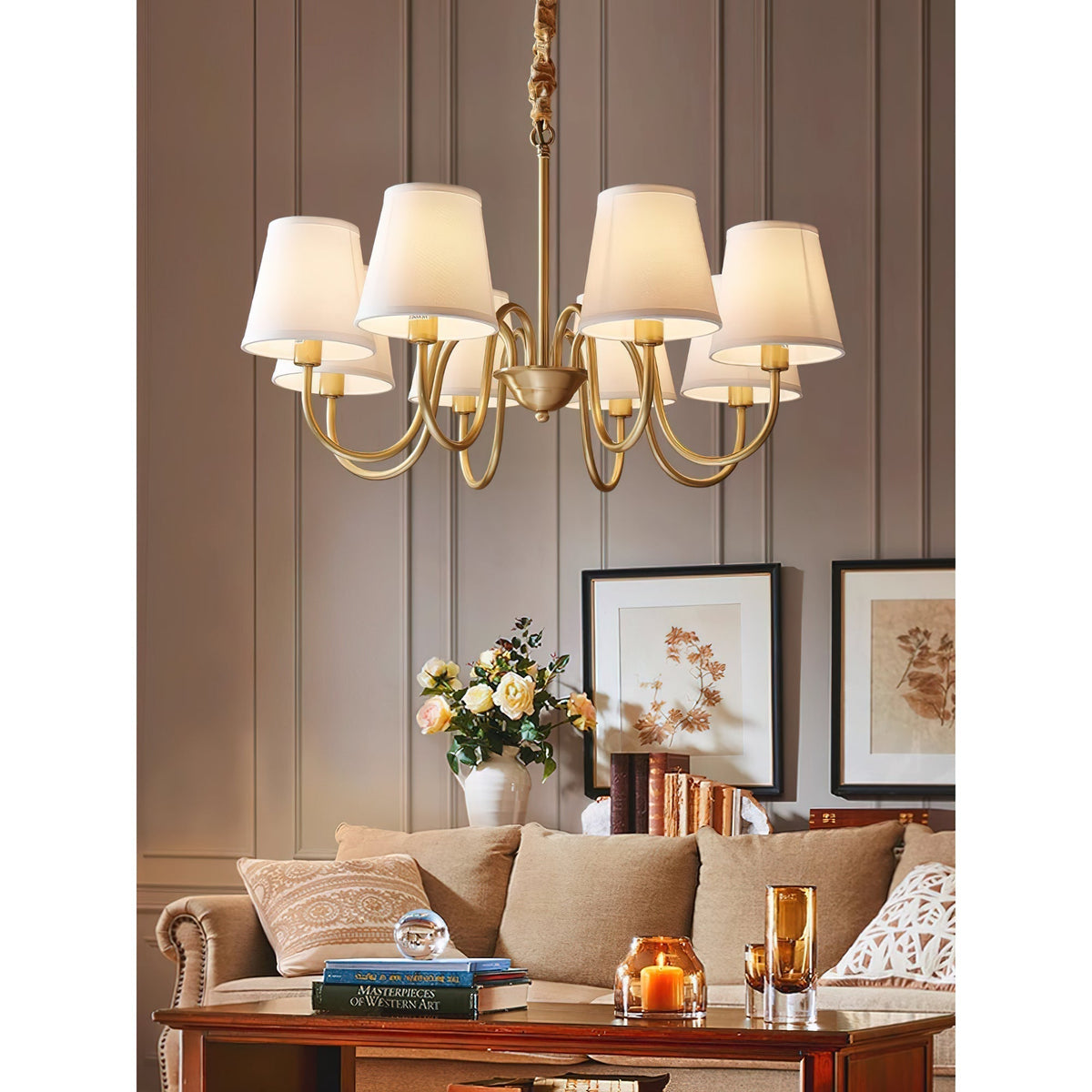 Dalen tradițional Stacey material textil candelabru