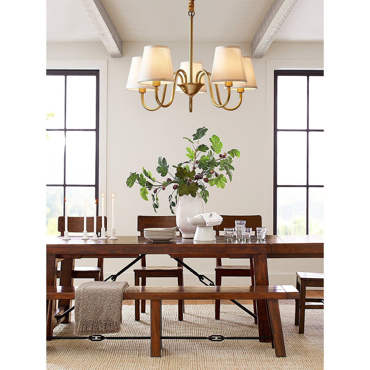 Dalen tradițional Stacey material textil candelabru