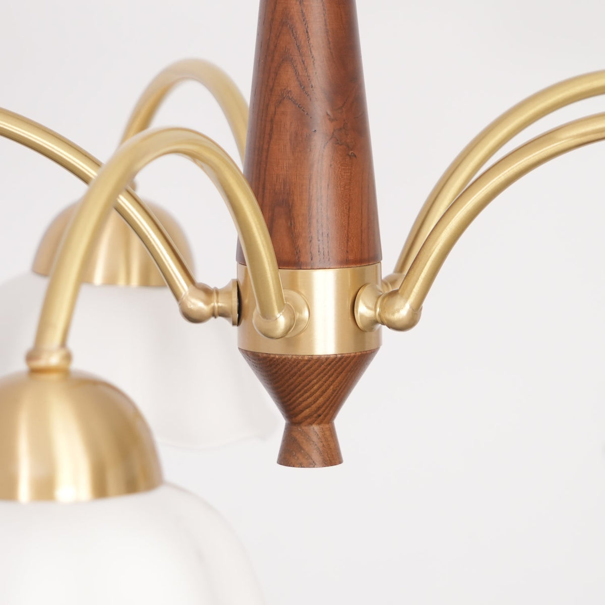 Bellin candelabru din lemn și ceramică, floral