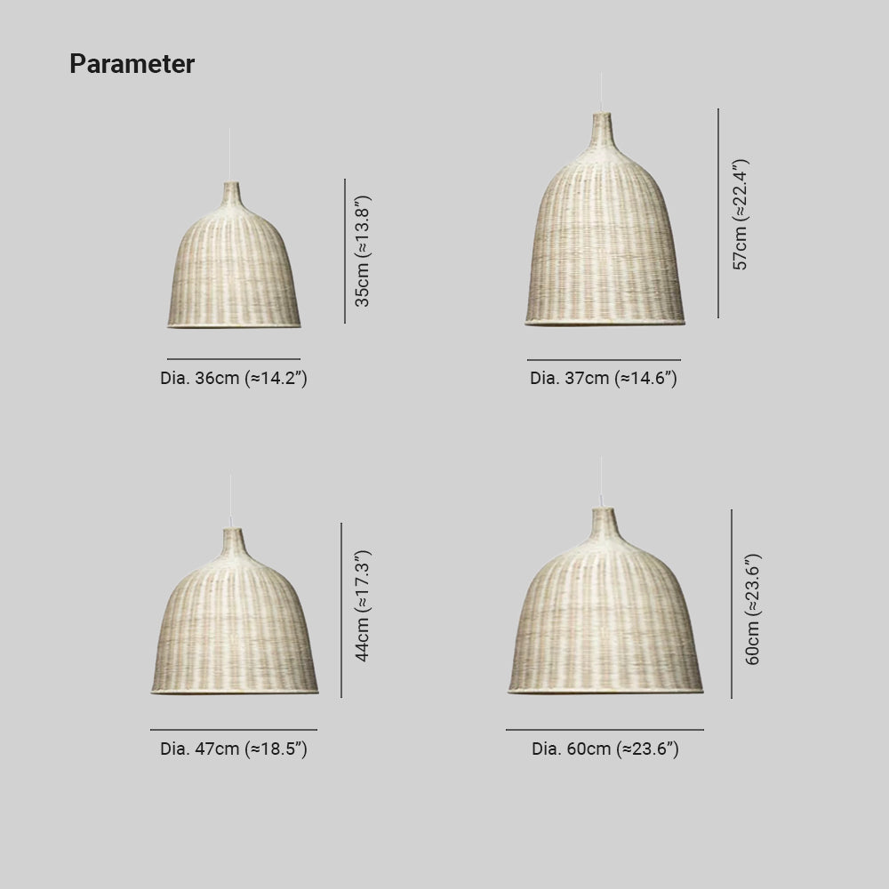 Muto lampă suspendată modernă din ratan pentru deasupra mesei de masă/dormitor