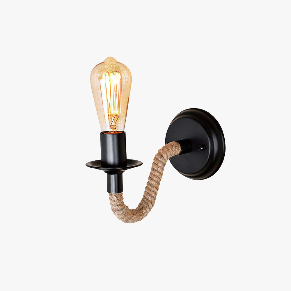 Epoch aplică de perete vintage neagră din metal/șnur pentru interior/coridor, pentru hol