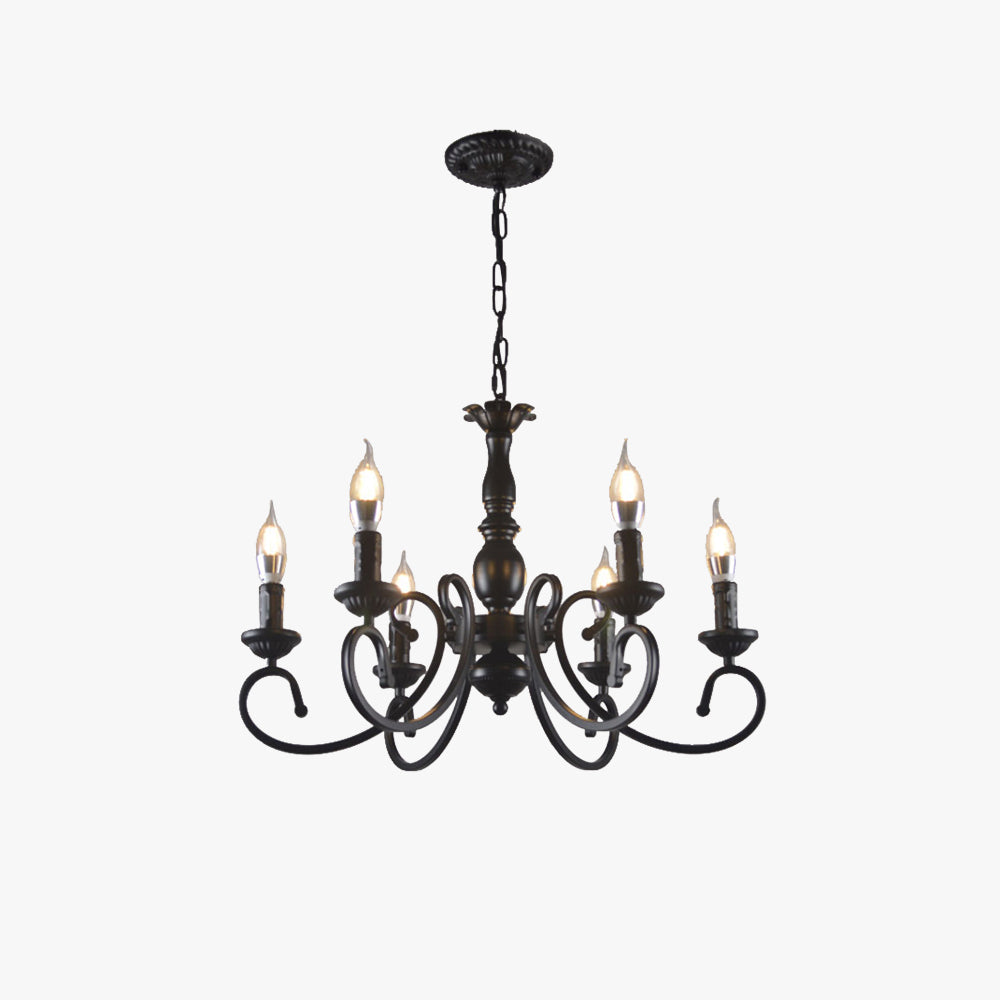 Silva Creative Retro Candle candelabru negru metal pentru dormitor