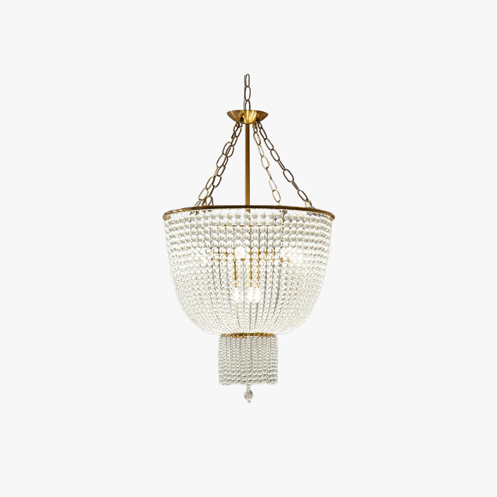 Silva candelabru LED modern cu cristal auriu pentru living/cameră de dormit