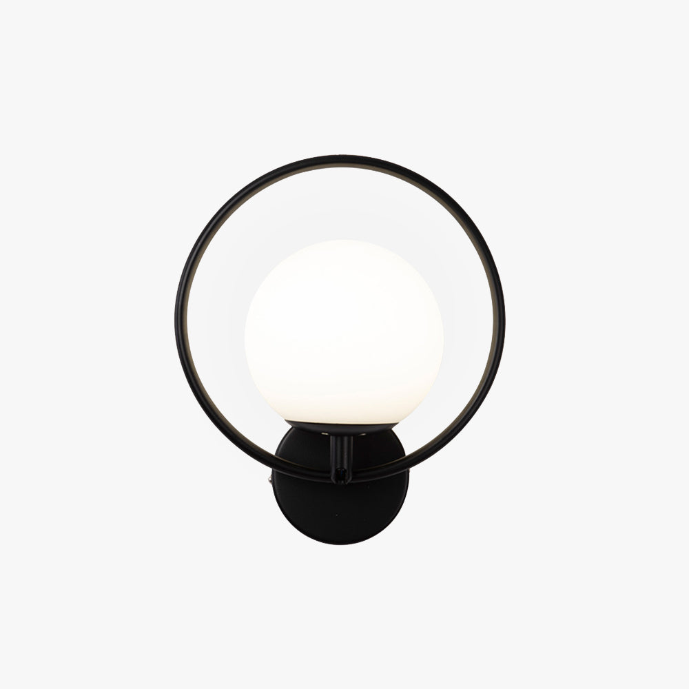 Valentina modern LED Indoor aplică de perete neagră/Aur sticlă Cameră de Dormit hol