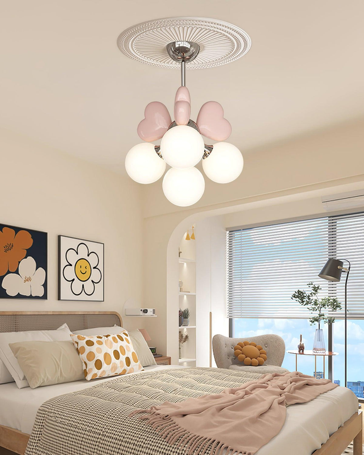 Candelabru Heart Accents glob Shades jucăuș modern copii Room