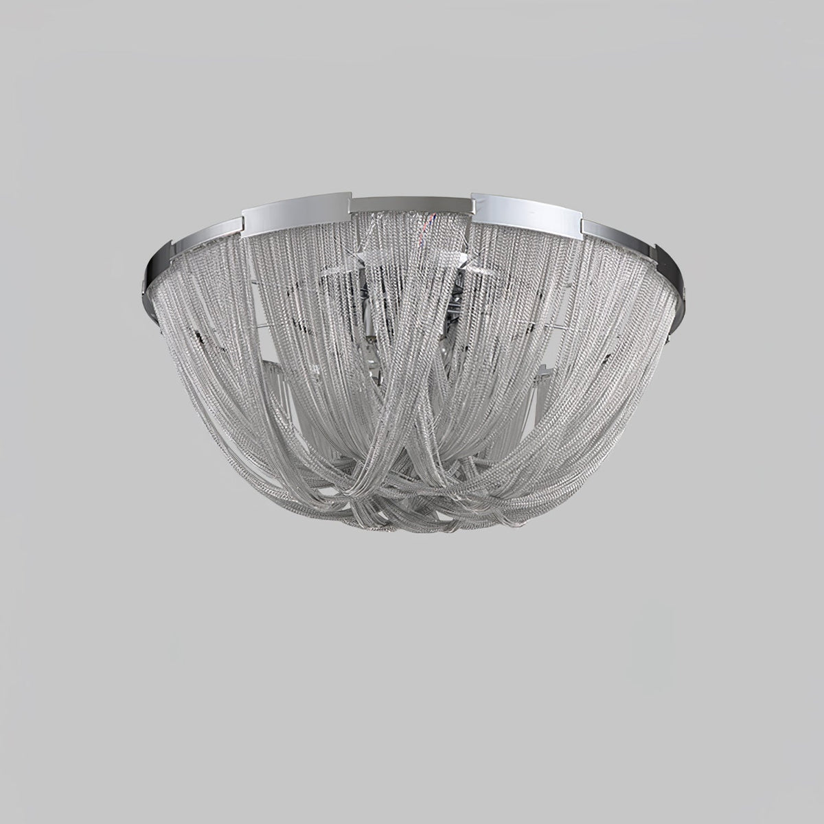 Talj plafonieră cu lanț din aluminiu și pomponetă, cadru în nikel