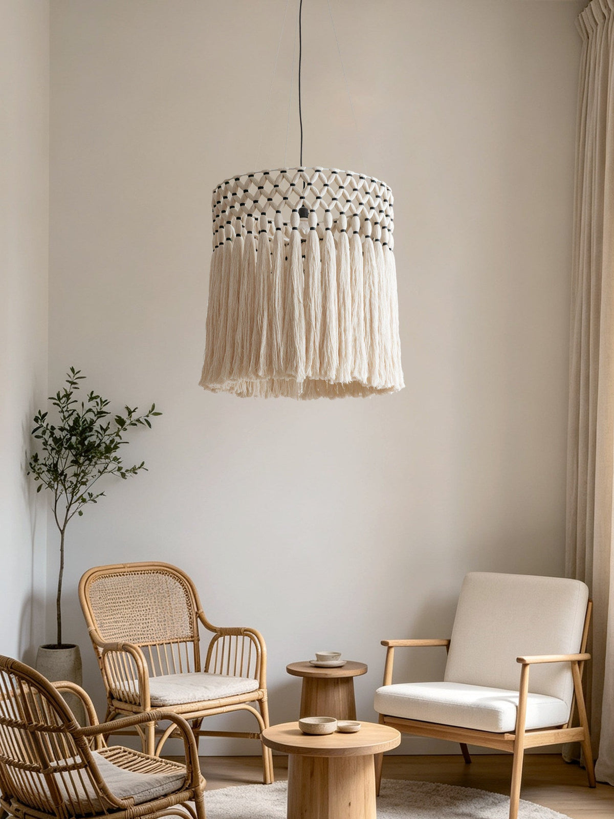 Ulmont lampă suspendată macrame tassel