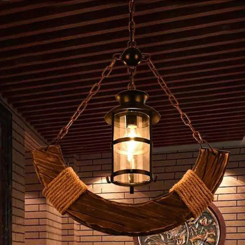 Epoch lampă suspendată Decorativă lemn Maro living/Sală de mese