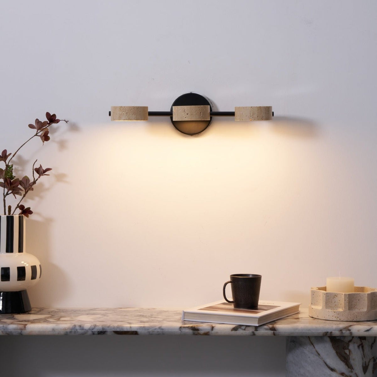 Ceshair Multi Head travertin oglindă Light