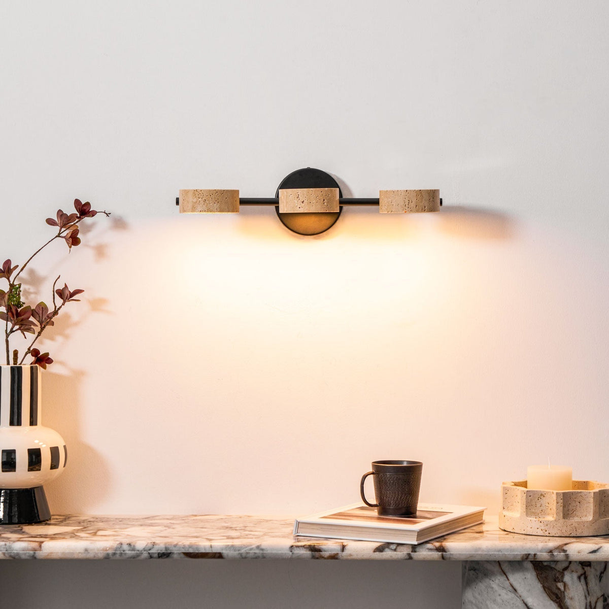 Ceshair Multi Head travertin oglindă Light