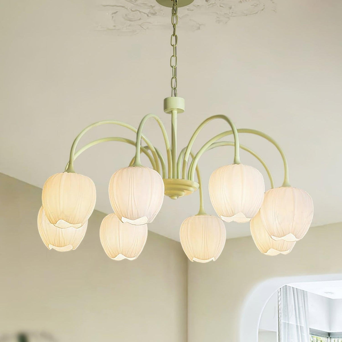 Candelabru Tulip Fresh din sticlă