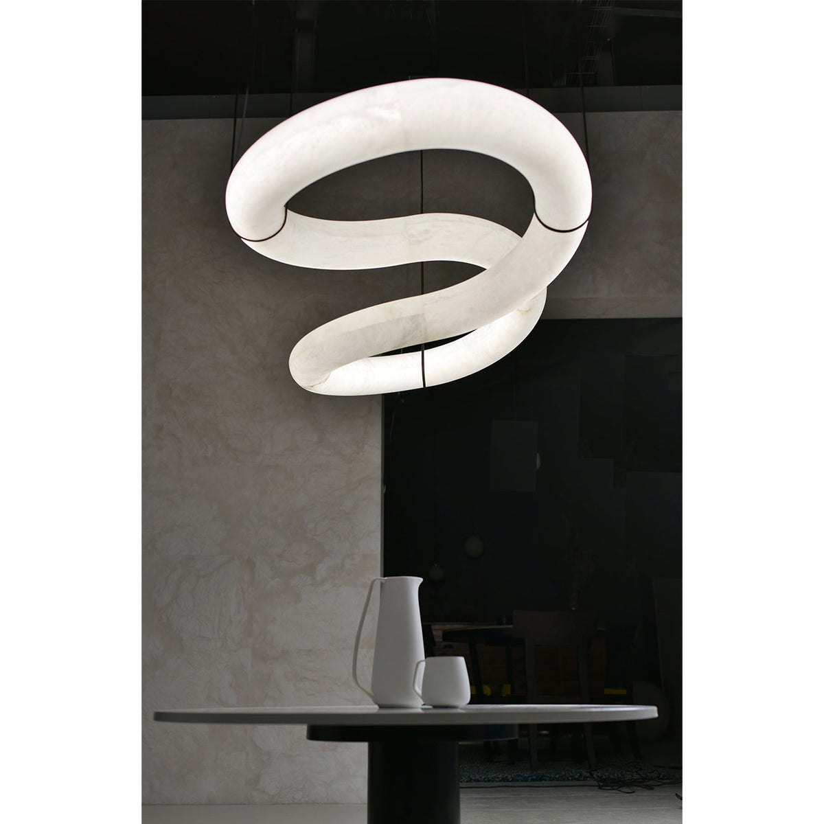 Albuelle candelabru din alabastru