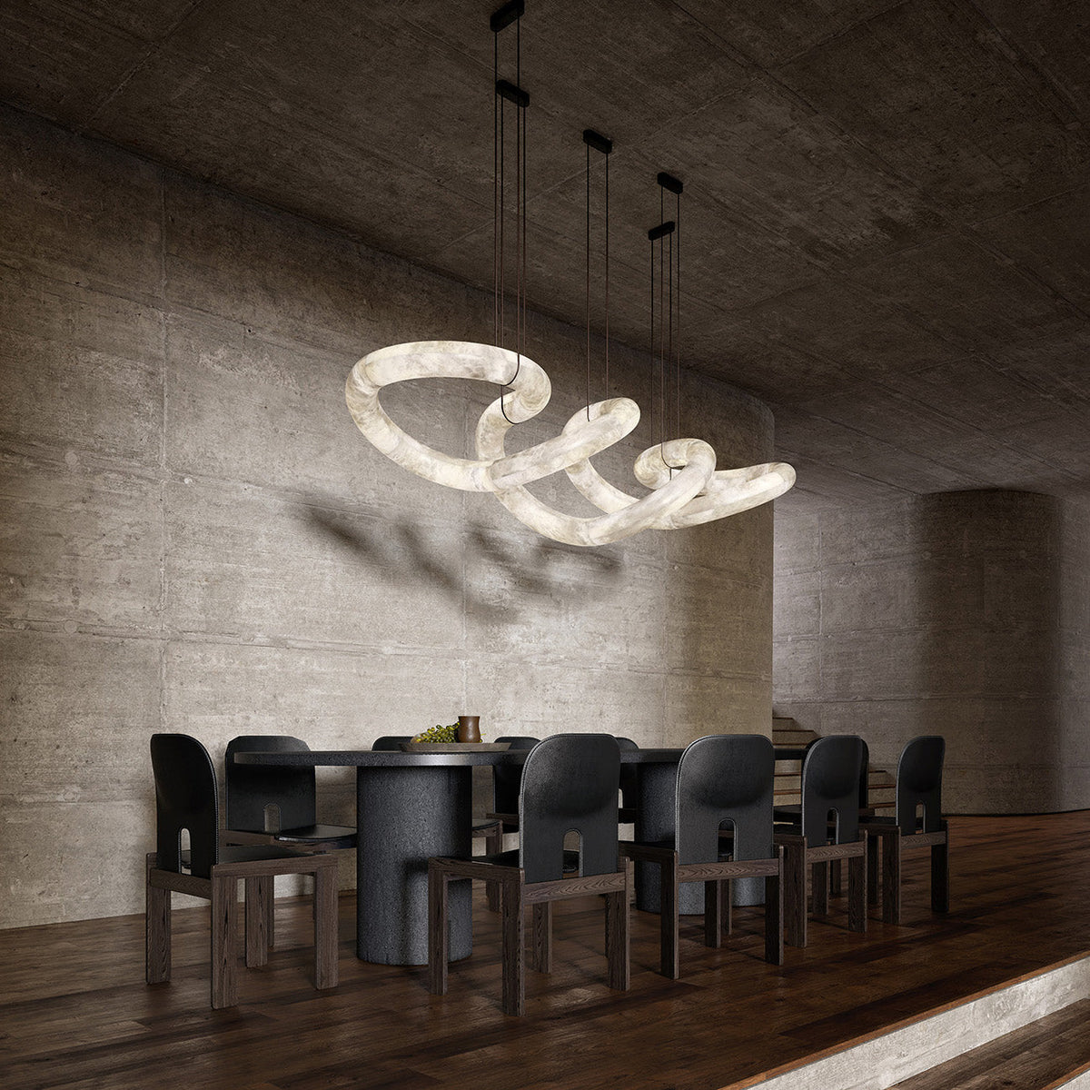 Albuelle candelabru din alabastru