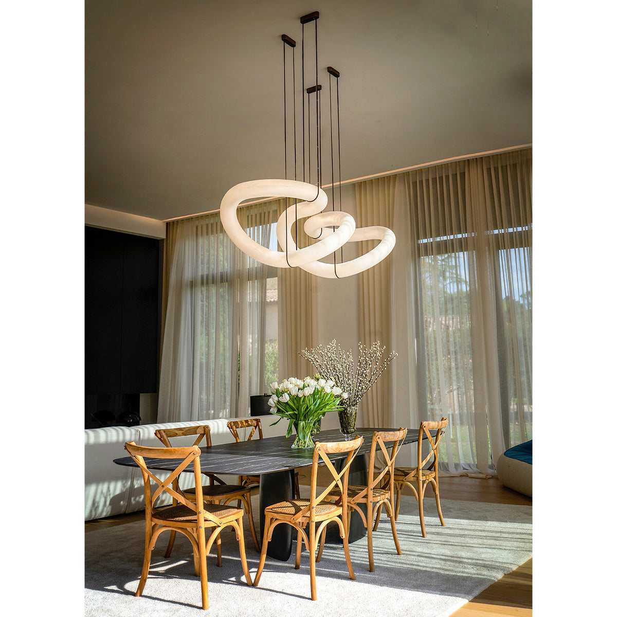 Albuelle candelabru din alabastru