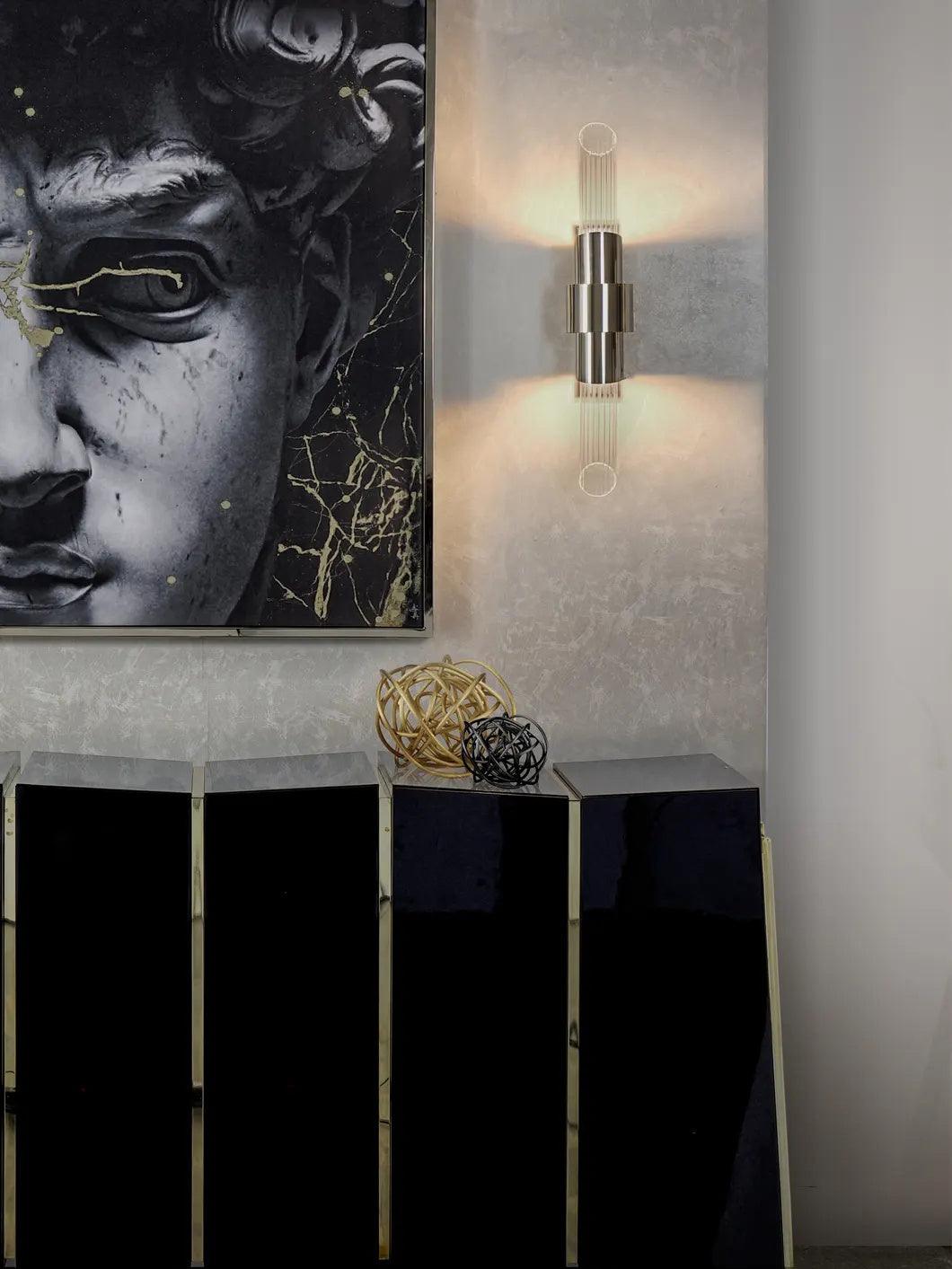Seluise aplică de perete în stil nordic mic cu cristal și metal