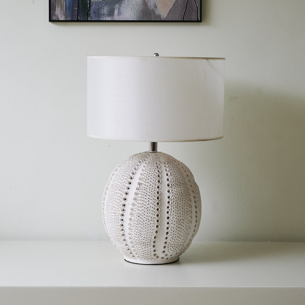 Sux lampă de masă din ceramică și material textil