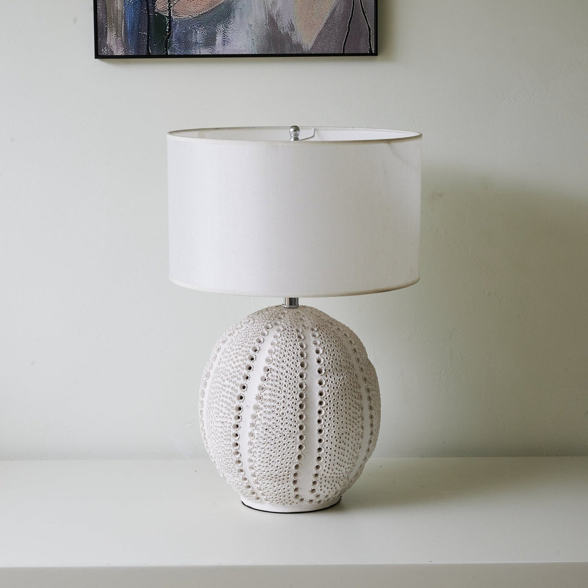Sux lampă de masă din ceramică și material textil