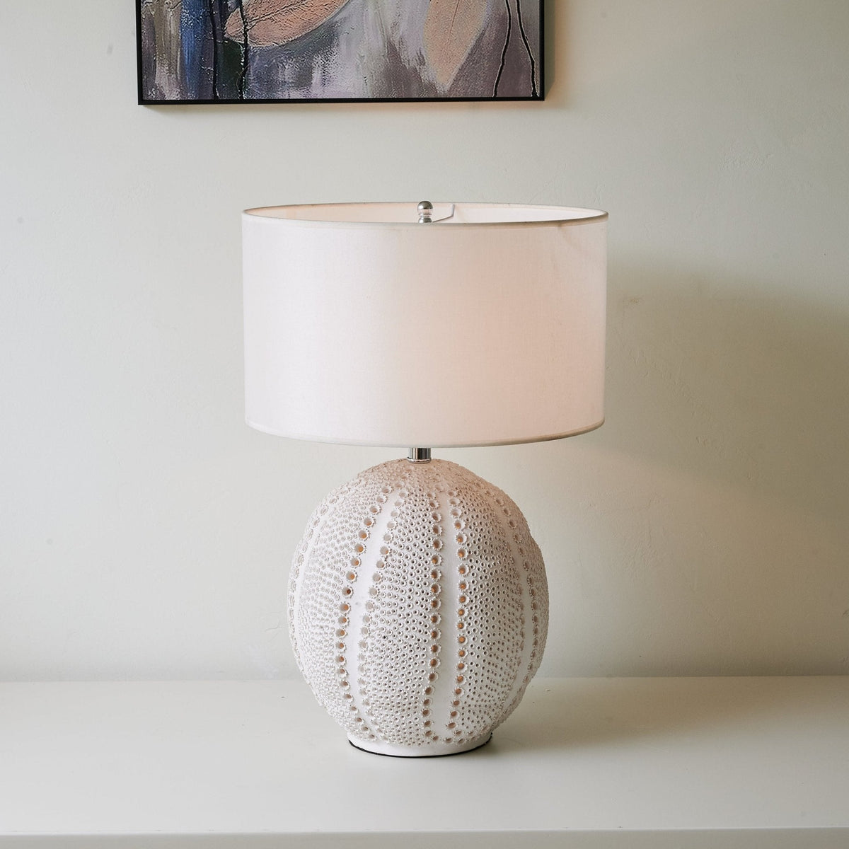 Sux lampă de masă din ceramică și material textil