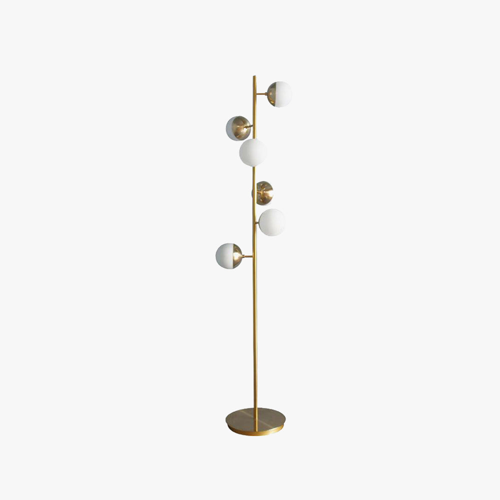 Valentina lampadar Sferic modern, metal/Ceramic, alb/auriu, pentru living
